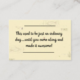 Creditcard invoegen - Birthday Message - No Normar Visitekaartje