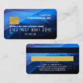 Creditcard | Kaart van de wereld | Gloss Visitekaartje (Voorkant / Achterkant)