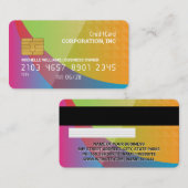 Creditcard | Kleurrijke Abstracte achtergrond Visitekaartje (Voorkant / Achterkant)