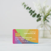 Creditcard | Kleurrijke Abstracte achtergrond Visitekaartje (Staand voorkant)