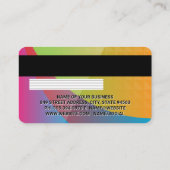 Creditcard | Kleurrijke Abstracte achtergrond Visitekaartje (Achterkant)