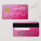 Creditcard | Magenta Geometrische Achtergrond Visitekaartje (Voorkant / Achterkant)