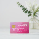 Creditcard | Magenta Geometrische Achtergrond Visitekaartje (Staand voorkant)