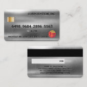 Creditcard | Metalen achtergrond Visitekaartje (Voorkant / Achterkant)