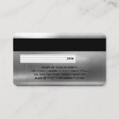 Creditcard | Metalen achtergrond Visitekaartje (Achterkant)