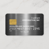 Creditcard | Metallic Geborsteld Visitekaartje (Voorkant)