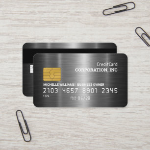Creditcard   Metallic Geborsteld Visitekaartje