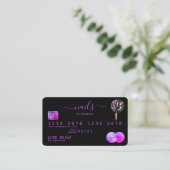 Creditcard Nails Technicier styled RPurple Visitekaartje (Staand voorkant)