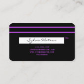Creditcard Nails Technicier styled RPurple Visitekaartje (Achterkant)