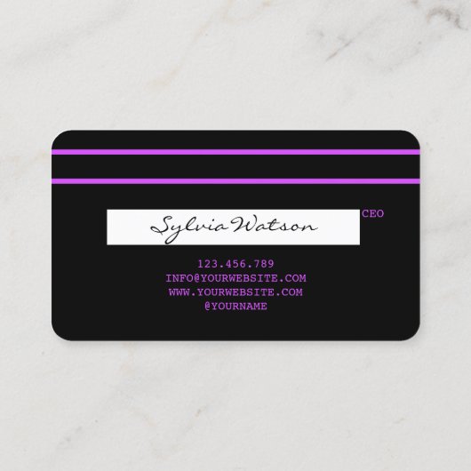 Creditcard Nails Technicier styled RPurple Visitekaartje (Achterkant)