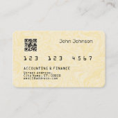 Creditcard of bankpas ziet er bleek uit van houtpa visitekaartje (Voorkant)