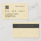 Creditcard of bankpas ziet er bleek uit van houtpa visitekaartje (Voorkant / Achterkant)