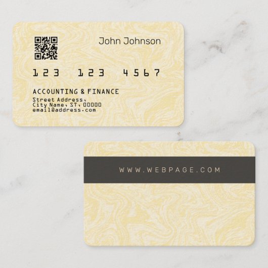 Creditcard of bankpas ziet er bleek uit van houtpa visitekaartje (Voorkant / Achterkant)