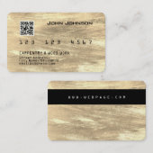Creditcard of bankpas ziet er uit van hout visitekaartje (Voorkant / Achterkant)