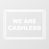 Creditcard Only Zakelijk Zonder Contant Geld Raamsticker (Vel)