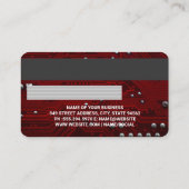 Creditcard | Rode circuit-kaart Visitekaartje (Achterkant)