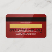 Creditcard | Rode glanzen | Kaart van de wereld Visitekaartje (Achterkant)