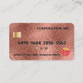 Creditcard | Roos Gold Foil Visitekaartje (Voorkant)