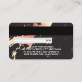Creditcard | Roze Metaal | Marmer Visitekaartje (Achterkant)