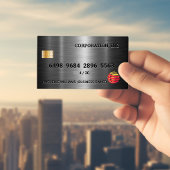 Creditcard | Silver Metallic Visitekaartje