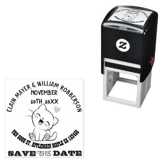 creditcard Sla de datum op Zelfinktende Stempel (In situ)