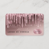 Creditcard Stiften Roos Gold Driving Gold QR-code Visitekaartje (Voorkant)