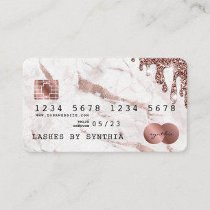 Creditcard Stiping Gold Marble Visitekaartje