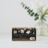 Creditcard Stipping Gold Diamonds Visitekaartje (Staand voorkant)
