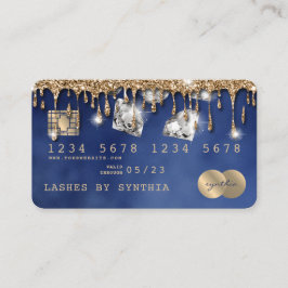 Creditcard Stipping Gold Diamonds Visitekaartje