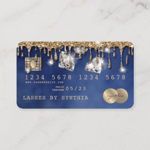 Creditcard Stipping Gold Diamonds Visitekaartje