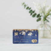Creditcard Stipping Gold Diamonds Visitekaartje (Staand voorkant)
