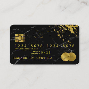 Creditcard styling Black Marble Gold Visitekaartje