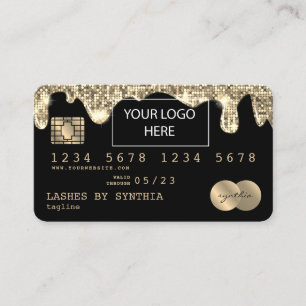 Creditcard styling Driving Gold add logo Visitekaartje