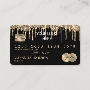 Creditcard styling Driving Gold add logo Visitekaartje