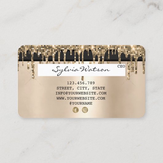 Creditcard styling Driving Gold Visitekaartje (Achterkant)