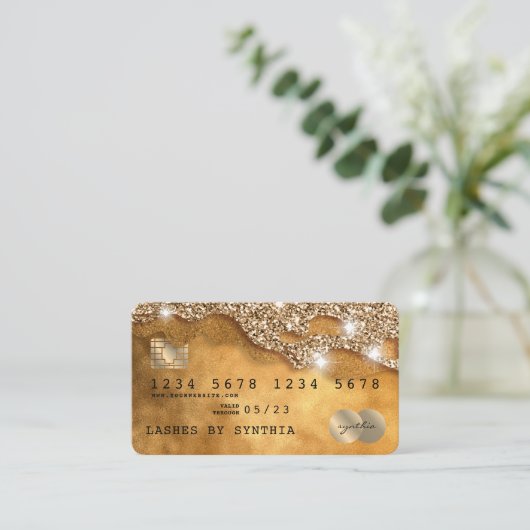 Creditcard styling Driving Gold Visitekaartje (Staand voorkant)