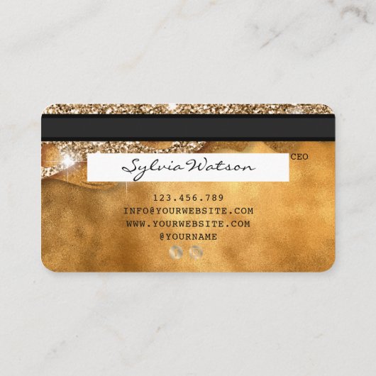 Creditcard styling Driving Gold Visitekaartje (Achterkant)