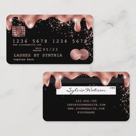 Creditcard styling Driving Gold Visitekaartje (Voorkant / Achterkant)