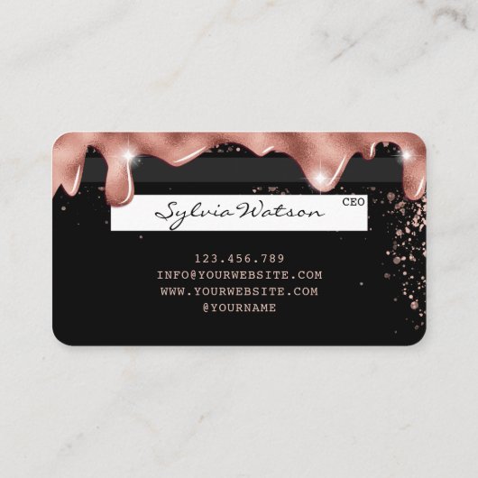 Creditcard styling Driving Gold Visitekaartje (Achterkant)