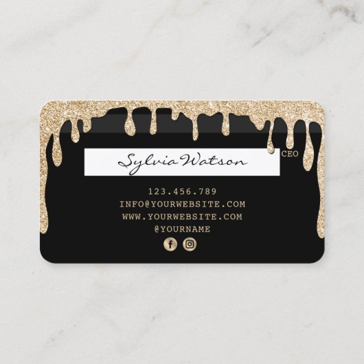 Creditcard styling Driving Gold Visitekaartje (Achterkant)