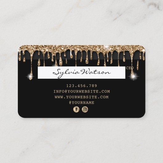 Creditcard styling Driving Gold Visitekaartje (Achterkant)