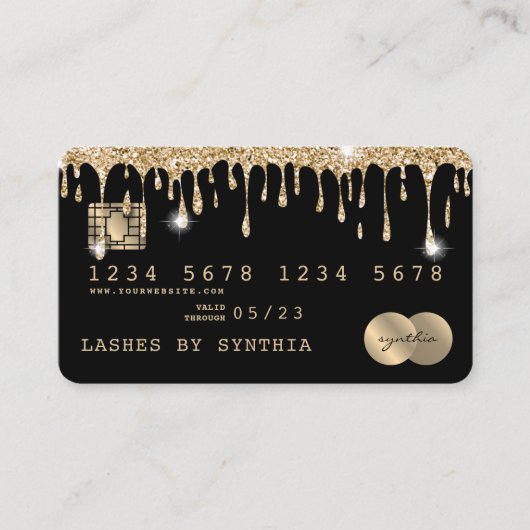 Creditcard styling Driving Gold Visitekaartje (Voorkant)