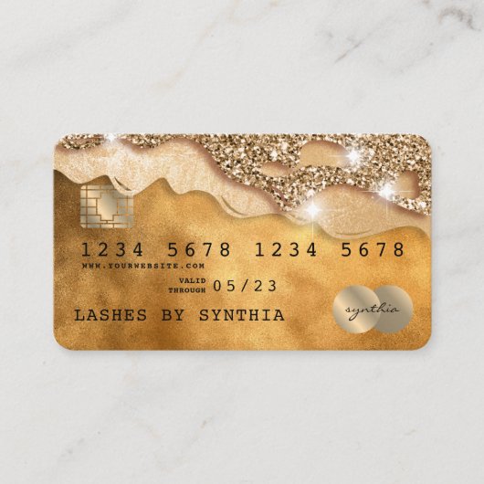 Creditcard styling Driving Gold Visitekaartje (Voorkant)