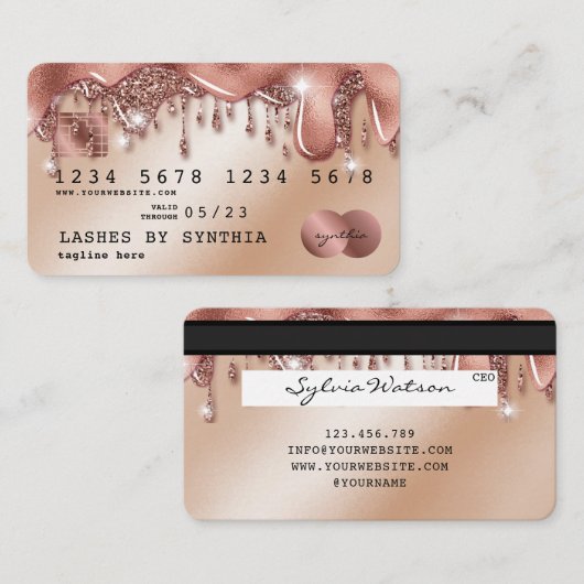 Creditcard styling Driving Gold Visitekaartje (Voorkant / Achterkant)