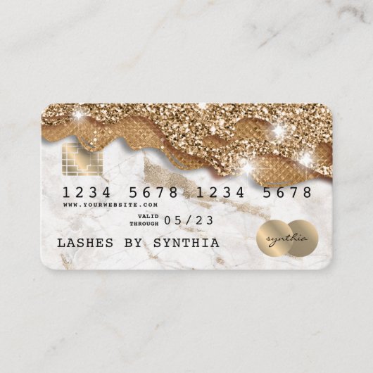 Creditcard styling Driving Gold Visitekaartje (Voorkant)