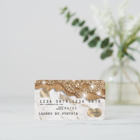 Creditcard styling Driving Gold Visitekaartje (Staand voorkant)