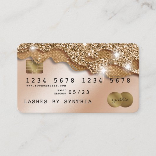 Creditcard styling Driving Gold Visitekaartje (Voorkant)