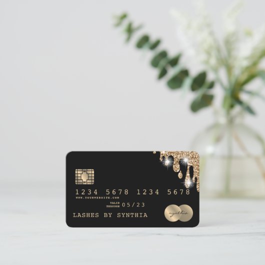 Creditcard styling Driving Gold Visitekaartje (Staand voorkant)