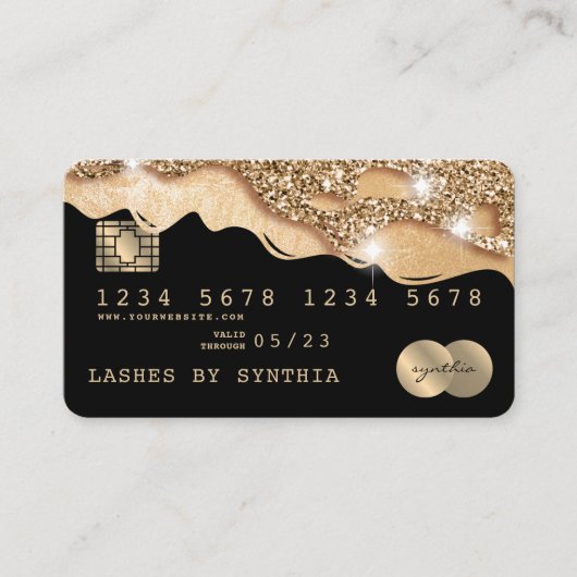 Creditcard styling Driving Gold Visitekaartje (Voorkant)