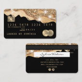 Creditcard styling Driving Gold Visitekaartje (Voorkant / Achterkant)